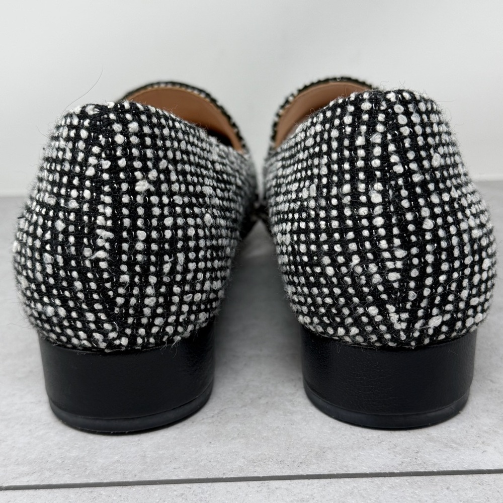 Cole Haan Viola Black & White Tweed Pointed Toe Skimmers/Loafers Size 9B - Picture 4 of 11
